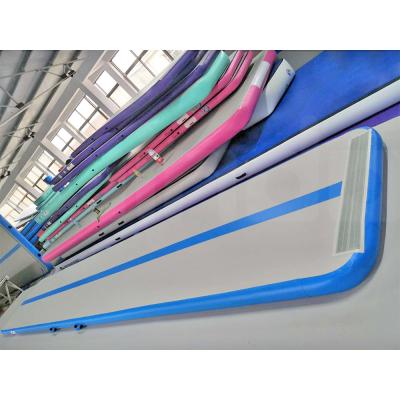 China OEM Factory Manufacture Blue Gymnastics 6x1x0.1m Rolling Mat 5m AirTrack Inflatable Air Track for sale