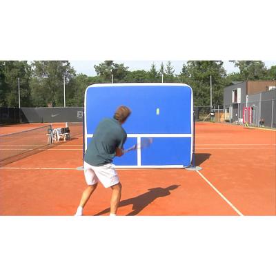 China DWF Double Wall Fabric And PVC Inflatable Tennis Back Panels 5x2.5x0.2m Drop Stitch Gymnastics Mat Training Air Track for sale