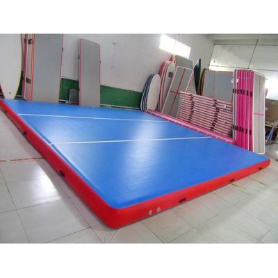 China 4 meter per 4 meter airtrack inflatable gymnastics mat air tumbling track 4x4x0.2m for sale