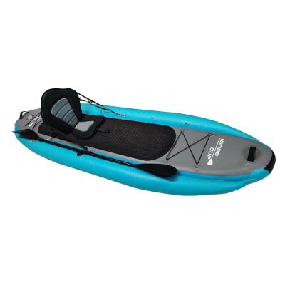 China Drop stitch & PVC Water Sports Supp PVC Paddle Board Fish Drop Boarding Inflatable Board With Hand Pump for sale