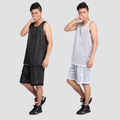 China Cheap Price Breathable In Colors Men Running Quick Dry Breathable Reversible Basketball Uniform for sale