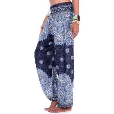 China Full Print Breathable Harem Aladdin Bohemian Jumpsuit Boho Hippie Yoga Pants Loose Pants For Women for sale