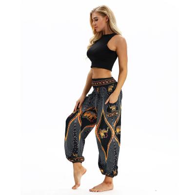 China Breathable Women's Hippie Beach Bohemian Leg Bohemian Yoga Split Wide Leg Pants Wide Leg Pilate Casual Pants for sale