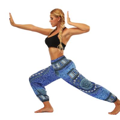 China Breathable Vivid Harem Yoga Pants For Women Bohemian Lounge Pajamas Beach Indian Hippie Print Yoga Pants for sale