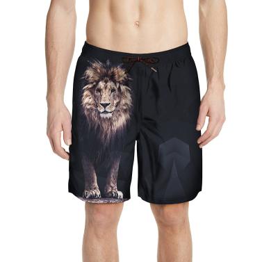 China Factory Plus Size OEM Custom Design Board Shorts Swimming American Flag Lion Allover Printing Swim Wear Shorts for sale