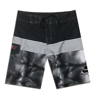 China Factory Plus Size OEM Custom Design Pocket Mens Drawstring Polyester Swimwear Customized Print Swim Trunks for sale