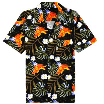 China Newest summer hot sale anti-shrink design eco friendly short sleeve printed hawaii aloha casual men's shirt camisas shirt for sale