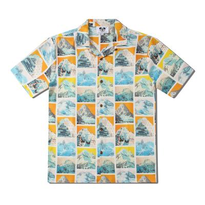 China Wholesale Hot Sale Anti-Shrink Summer All Over Hawaiian Shirt New Print Beach Wear Men's Shirts Short Sleeve Hawaiian Shirt for sale