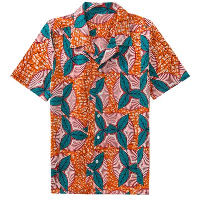 China 2021 New Arrival Hawaii Anti-Shrink Men's Shirt Printed Shirt Tropical Print Cotton Style Beach Short Sleeve Shirts Men for sale