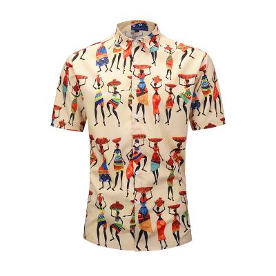 China Factory Wholesale OEM Anti-Shrink Aloha Shirts Fashion Custom Cotton Digital Printing Hawaiian Shirts For Man for sale