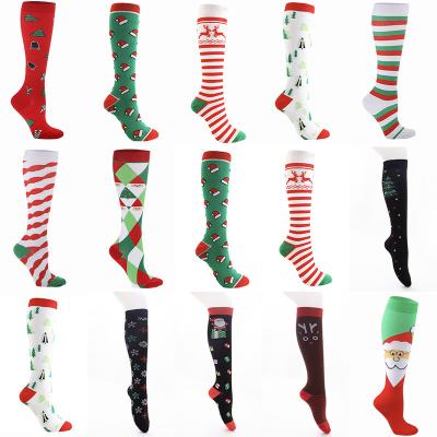 China Breathable Custom Design Casual Cycling OEM Customized Spring Spandex DRY Running Socks Sporty Men Christmas Sports Compression Socks for sale