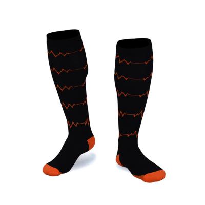 China Breathable Custom Socks With Colorful Logo Nylon 15-25mmhg Compression Socks For Running Sports Compression Socks for sale