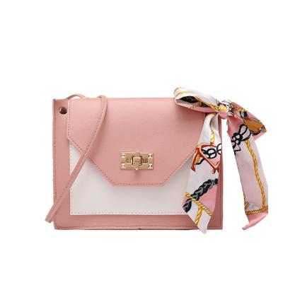 China New Summer Women's Shoulder Spring Bag Fashion Ribbon Eco-friendly Small Square Bag for sale