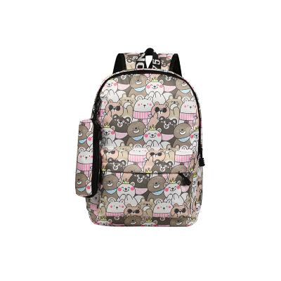 China 2021 New Printing Anti-theft Animal Teenage School Backpack Bag Waterproof School Bag With Pencil Case for sale