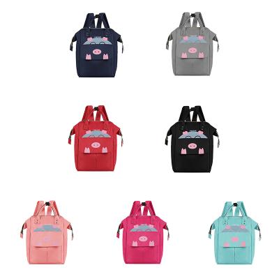 China Wholesael Custom Design Large Capacity Anti-theft Diaper Bag Cute Piggy Mummy Bag for sale