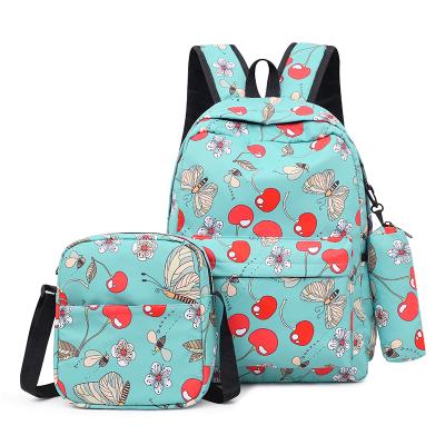 China High quality anti-theft college waterproof printed bags 3 in 1 set fashionable unisex backpack for sale