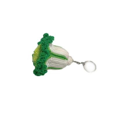 China Toy Polyester Thread Knitting Chinese Animal Cute Cabbage Key Chain Pure Crochet Lovely Gift Handcraft Keychain Toys for sale