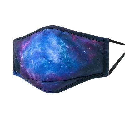 China Hot Sale Starry Sky 3D Design Cotton Reusable Custom Anti Virus Mask for sale