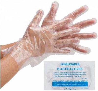 China Screen Touch Factory Direct Sell 100 Pieces Disposable Gloves Home PE Kitchen Plastic Gloves for sale