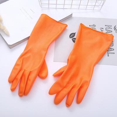 China Cleaning/Gardening/Dusting/Cheap Orange Household PVC Flocklined Gloves Food Grade Kitchen Heat Resistance Cleaning Gloves Hot Sale Washing/Dish Window Cleaning for sale