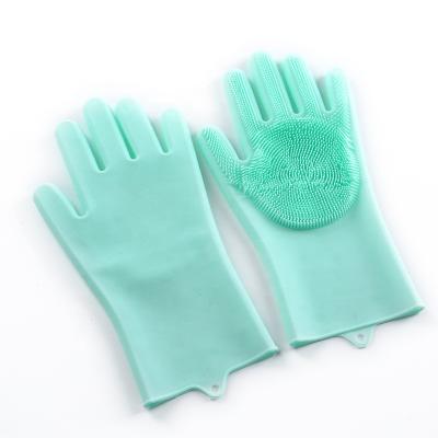 China With Brush Dish High Quality Wash Kitchen Cleaning Magic With Scrubber Silicone Household Wash Gloves for sale