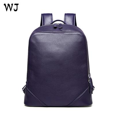 China Splendid Anti-theft Appearance High Quality Genuine Leather Delicated Full Grain Leather Customized Free Logo Unisex Lap Top Bag Backpack for sale