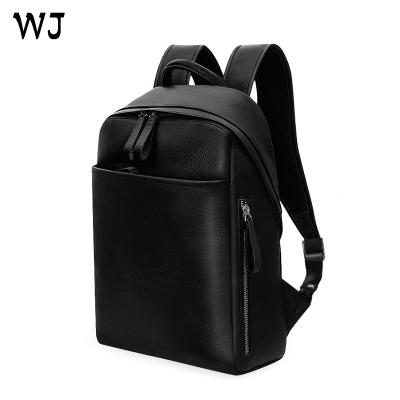 China Promotional genuine leather cheap anti-theft style real genuine leather promotional custom men design your own backpack with customized logo for sale