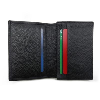 China Fashion High Quality Genuine Leather RFID Blocking Name Credit Card Holder Leather Goods Customize OEM Free Service for sale