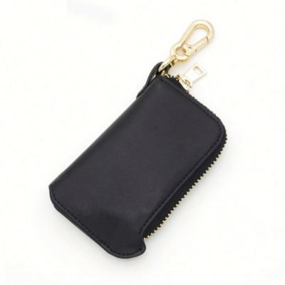 China Fashion Cheap Durable Style High Quality Full Grain Customized Free Logo Ladies Leather Car Key Holder for sale