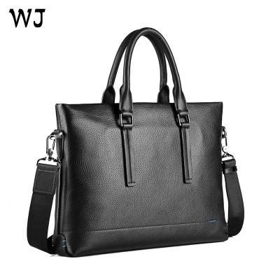 China Men's custom made leather briefcase OEM hot super high quality genuine leather wholesale grain update version briefcase for sale