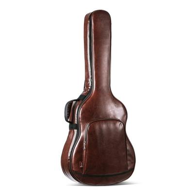 China Waterprooof New Arrival PU Guitar Gig Bag Free Logo High Quality Durable Leather Padded OEM Custom Service In Stock Small MOQ Fast Delivery for sale