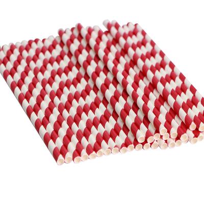 China 2021 New Custom Made High Quality Paper Straws Biodegradable Party Restaurant Straws Color Stripes for sale