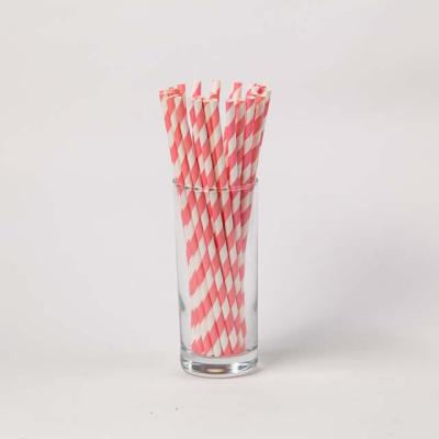 China Recycled Materials 2021 Hot Sale Restaurant Party Drinking Straws High Quality Striped Paper Straws for sale