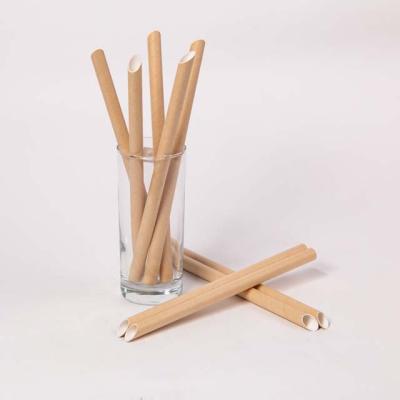 China High Quality Recycled Materials March Expo 2022 12*220mm Factory Price Biodegradable Drinking Paper Straw for sale