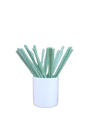 China Disposable Biodegradable Bubble Tea Corrugated Paper Straw 6*197mm for sale