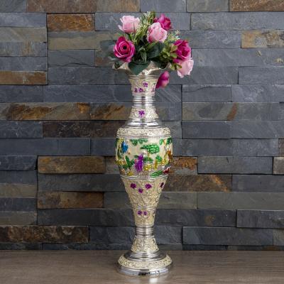 China Vintage Vintage Flower Vase, Elegant Decorative Metal Vase Table Centerpieces for Wedding Party Home Office Decor for sale