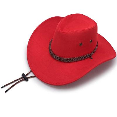 China Western Canvas And Funny Cowboy Felt Striped Cheap Wholesale Fashion Hat for sale