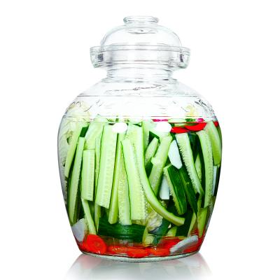 China Factory Supply MT1205 2500ml Wholesale High Quality Mason Jar Canister Glass Kimchi Beverage Jar Freshness Preservation With Sealed Glass Lid for sale