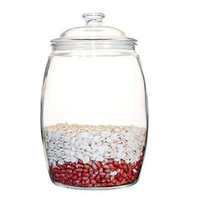 China Viable Wholesale Customized Large Airtight Tea Coffee Sugar Kitchen Food Storage Glass Jar With Lid Glass Tea Canister for sale