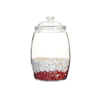 China Sustainable High Quality Low Price Tea Coffee Multifunctional Sugar Kitchen Food Storage Jar Glass Jar With Glass Lid for sale