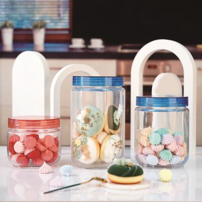 China Fashion Viable Wholesale Home Supply Factory Storage Colored Glass Jar Sealed Candy Canister Mason Jar With Screw Lid for sale