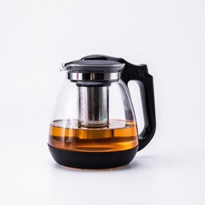 China Viable Supply Household Multicolor Factory Handle Teapot Glass Teapot Glass Coffee Kettle With Filter for sale