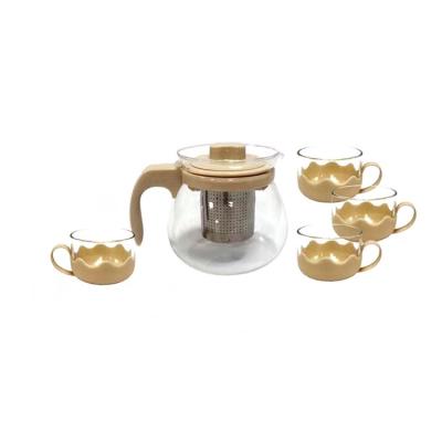 China Viable Tea Kettle Glass Pot Coffee Tea Outlet Factory Large Plastic Handle Hot And Cold Water Kettle for sale