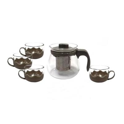 China Viable Kettle Glass Pot Coffee Tea Supply Factory Large Plastic Handle Hot And Cold Water Kettle for sale