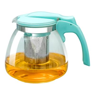 China Fashion Home J1901 900ml Coffee Kettle Teapot Home Glass Tea Maker from China Hotel Restaurant Office Maker with Big Plastic Handle for sale