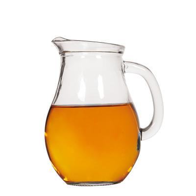 China Factory Directly Supply Clear Glass Inexpensive 500ml Classic Whiskey Decanter With Handle Design And Customized Logo for sale