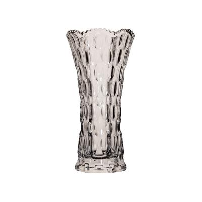 China Home Wholesale Minimalist Crystal Glass Flower Fashion Clear Transparent Vase for sale