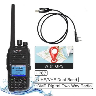 China TYT MD-UV390 DMR Digital walkie talkie dmr IP67 waterproof dual band UV GPS and USB transceiver wire optional long range radio MD-UV390 for sale