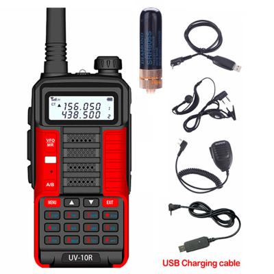 China Baofeng UV10R Professional Two Way Radio Ham Radio Transceiver Long Range 30km UHF VHF Dual Band Walkie Talkie 1800m AH (Li-ion Battery) for sale