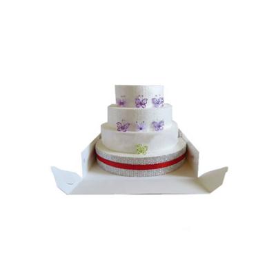 China New Design High Wall Wedding Cake Box Gift Paper Recyclable Cake Box for sale